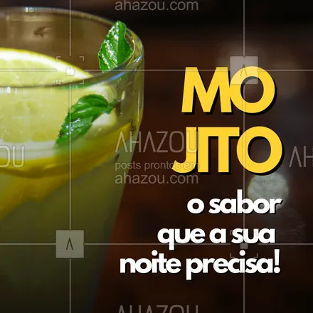 posts, legendas e frases de bares para whatsapp, instagram e facebook: Passe aqui e experimente o nosso delicioso mojito! 🤩
#mojito #bar #ahazoutaste #drinks  #lounge  #cocktails 