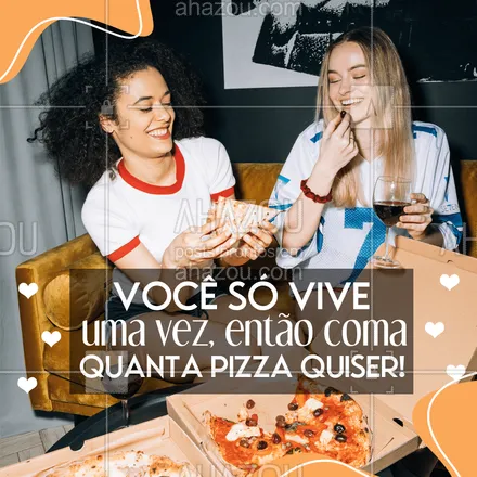 posts, legendas e frases de pizzaria para whatsapp, instagram e facebook: Todo dia é uma nova oportunidade de comer uma pizza diferente! 😍🍕
#pizza #ahazoutaste  #pizzaria  #pizzalife  #pizzalovers 