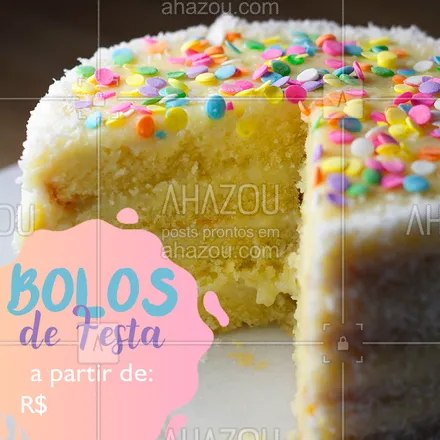 posts, legendas e frases de doces, salgados & festas para whatsapp, instagram e facebook: Encomende já o seu! #bolos #ahazou #encomendas #bolodefesta