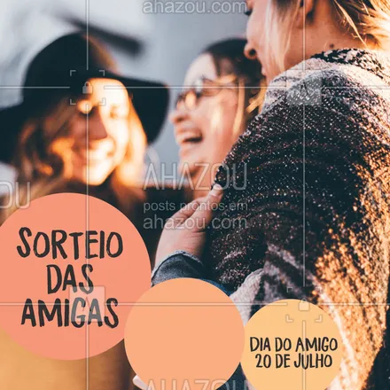 posts, legendas e frases de assuntos gerais de beleza & estética para whatsapp, instagram e facebook: E para comemorar o dia do amigo em grande estilo, participe do nosso sorteio:

✅ Siga o meu perfil no Instagram 
✅ Curta esta foto 
✅Marque 2 amigos nos comentários 
❌ Não vale: Marcar perfis comerciais nos comentários, pessoas famosas e/ou fakes 
? O sorteio será realizado no dia xx/xx/xxxx, por isso não se esqueça de deixar o seu perfil do instagram aberto nesta data! #diadoamigo #ahazou #promocao