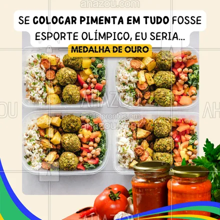 posts, legendas e frases de assuntos variados de gastronomia para whatsapp, instagram e facebook: Se colocar pimenta em tudo fosse esporte olímpico, eu estaria no pódio com a medalha de ouro 🥇. 

Quem mais ama um toque picante 🌶️✨? 


#ahazoutaste #culinaria  #foodie  #gastronomia  #gastronomy #olímpiadas2024