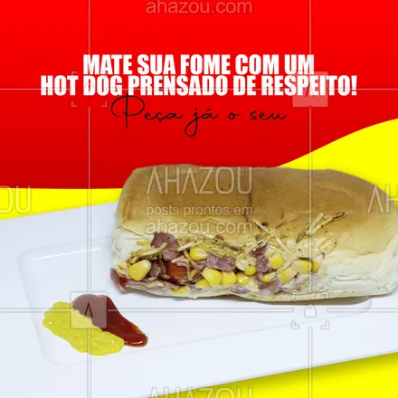 posts, legendas e frases de hot dog  para whatsapp, instagram e facebook: O melhor hot dog da região está esperando por você, venha já fazer o seu pedido! #ahazoutaste #cachorroquente  #food  #hotdog  #hotdoggourmet  #hotdoglovers #hotdogprensado