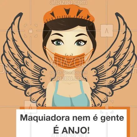 Um desenho animado de um anjo com asas na cabeça.