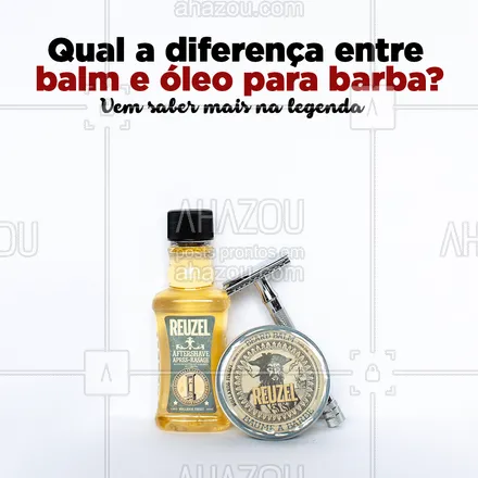 posts, legendas e frases de barbearia para whatsapp, instagram e facebook: Basicamente, a diferença entre os dois são os ingredientes.

O óleo é composto por uma mistura de óleos essenciais.
Já o balm é uma mistura entre óleos, manteiga de karité e cera de abelha.

#barba #dicas #óleo #balm #AhazouBeauty  #barbearia  #barbeiromoderno  #barbeirosbrasil  #cuidadoscomabarba  #brasilbarbers  #barbershop  #barberLife 