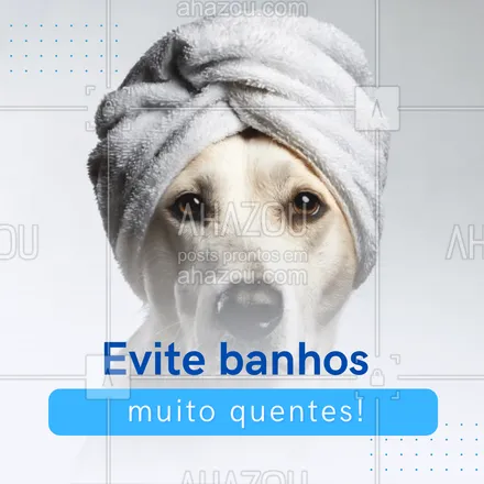 posts, legendas e frases de petshop para whatsapp, instagram e facebook: A água quente resseca a pele dos pets, especialmente no inverno. Use água morna e, após o banho, seque bem o pelo, evitando que seu pet fique resfriado. 🛁🐩 #SaúdePet #DicasDeCuidadosPet #CuidadoComOsPets #CuidadosComOsPelos #AhazouPet #dicas #cuidadoscomapele #cuidadoscomospets #petshop 