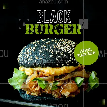 posts, legendas e frases de hamburguer para whatsapp, instagram e facebook: Venha experimentar nosso delicioso black burger. 
OFERTA ESPECIAL DE BLACK FRIDAY! ?

#blackburger #ahazou #hamburgueria #blackfriday