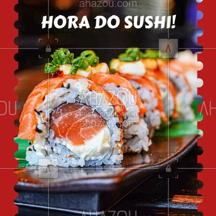 posts, legendas e frases de cozinha japonesa para whatsapp, instagram e facebook: Sabe que horas são? Isso mesmo, tá na hora de aproveitar o melhor sushi da região. Peça já o seu e se delicie com todo esse sabor! ?

#SUSHI #COMIDAJAPONESA #DELIVERY #JAPA #SUSHILOVERS #AHAZOUTASTE
