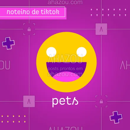 posts, legendas e frases de assuntos variados de Pets para whatsapp, instagram e facebook: Já pensou em fazer vídeos para o TikTok, mas não tem ideia de como começar? Então agora você vai produzir os melhores conteúdos com essas dicas perfeitas! 
Quando o assunto é pet você pode abordar muitos temas interessantes como o mundo animal, dicas de alimentação, comportamento, castração, dúvidas frequentes de tutores e muito mais! E o melhor, se você não tem aptidão para as dancinhas, você pode gravar outros tipos de vídeos por exemplo dando dicas que ajudem no dia a dia dos seus seguidores. 
Você pode experimentar começar seu vídeo dizendo, “Olá pet lovers de plantão, hoje vamos trazer 4 dicas para você cuidar da saúde bucal do seu amigão!” ou “Você é o tipo de pessoa que não resiste ao olhar de pidão do se pet e sempre dá o que está comendo para ele? Saiba que isso pode ser prejudicial para a saúde deles! Então vem comigo que eu vou mostrar quais alimentos estão liberados para seu amigo peludo!” E para finalizar o vídeo você pode dizer, “Está gostando das dicas e dos meus conteúdos? Então não esquece de curtir e compartilhar para seu amigo que também é louco por pets! 
Você também pode se inspirar nas trends e produzir conteúdos muitos fofos com seus clientes especiais como por exemplo o antes e depois do banho, fique “batendo” na câmera e a cada toque faça uma transição! 
Agora que você tem as melhores dicas, aproveite para começar a gravar! #ilovepets #dogsofinstagram #petlovers #petoftheday#AhazouPet #petsofinstagram #pets #dicas #TikTok #roteirodeTikTok