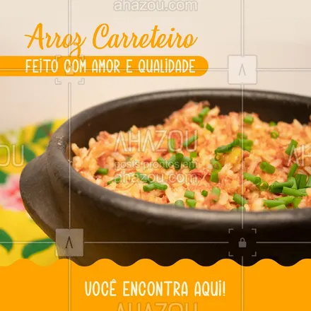 posts, legendas e frases de marmitas, à la carte & self service para whatsapp, instagram e facebook: Peça já o seu! ? #Arrozcarreteiro #arroz #ahazoutaste #marmitando #comidacaseira #ahazoutaste 