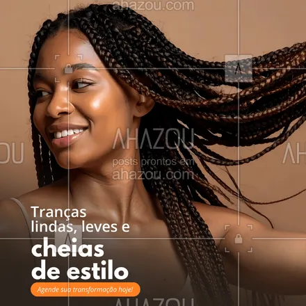 posts, legendas e frases de  para whatsapp, instagram e facebook: Nada como uma trança bem feita pra levantar o astral e realçar a beleza! ✨
Escolha o estilo que mais combina com você — box braids, twists, nagô ou crochet — e venha brilhar! 💫
#trancas #boxbraids #belezaafro #trancista #hairlover #beleza #poderfeminino #estilopróprio #autoamor #trançasperfeitas
