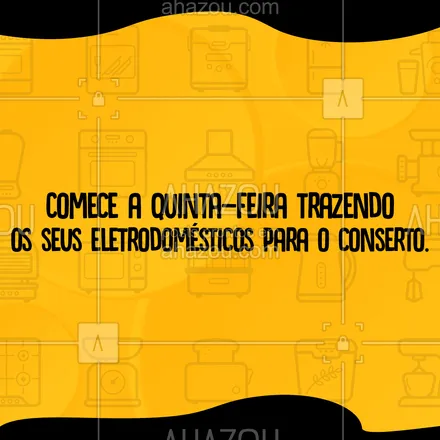 posts, legendas e frases de eletrônicos & eletrodomésticos para whatsapp, instagram e facebook: Tem algum eletrodoméstico aí precisando de conserto? Traz ele pra gente! Entre em contato. 📲🛠 #AhazouTec  #assistenciatecnica  #assistenciaeletrodomesticos  #eletronicoseeletrodomesticos  #assistentetecnico  #conserto  #consertodeeletronicos   #consertoeletrodomesticos  #eletrodomesticos  #eletros 