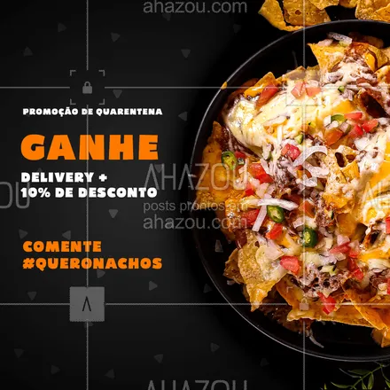 posts, legendas e frases de cozinha mexicana para whatsapp, instagram e facebook: Nachos deliciosos na porta da sua casa. Posso anotar o seu pedido? ?

#promoção #nachos #quarentena #Ahazoutaste