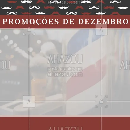 posts, legendas e frases de barbearia para whatsapp, instagram e facebook: Aproveite as promoções desse mês e agende seu horário! #barbearia #ahazou #dezembro #promoçao