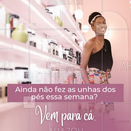 posts, legendas e frases de manicure & pedicure para whatsapp, instagram e facebook: Entre em contato e agende já seu horário: (xx) xxxxx-xxxx #AhazouBeauty #beleza  #manicure  #nailart  #nailsaloon  #pedicure  #unhas #horário #agendamento #agenda