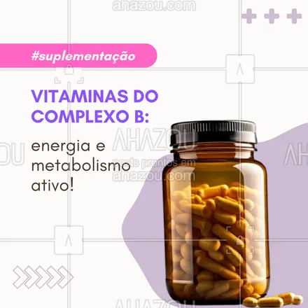 posts, legendas e frases de nutrição para whatsapp, instagram e facebook: ⚡ As vitaminas do complexo B são indispensáveis para o bom funcionamento do corpo. Elas ajudam a converter alimentos em energia, melhoram o metabolismo e fortalecem o sistema nervoso.
🛡️ Além disso, previnem anemia e auxiliam na saúde da pele, cabelos e unhas.
📩 Inclua na sua rotina com orientação de um profissional e sinta os benefícios!
#VitaminasB #EnergiaVital #SaúdeEEquilíbrio