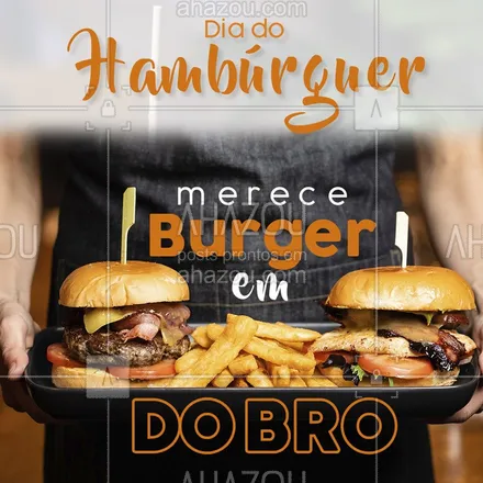 posts, legendas e frases de hamburguer para whatsapp, instagram e facebook: Para o dia do hambúrguer, nada melhor que comemorar comendo hambúrguer certo?
E que tal burger em dobro?  ??
Chama no whats e pede o seu!  ?
#burguer #hamburger #burgerLover
#ahazoutaste #hamburgueriaartesanal #hamburgueria #burgerlovers #burger #ahazouBurger