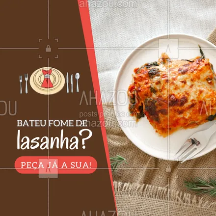 posts, legendas e frases de cozinha italiana para whatsapp, instagram e facebook: Aqui você encontra uma lasanha super saborosa para completar o seu dia! Entre em contato e garanta já a sua. #ahazoutaste #comidaitaliana  #cozinhaitaliana  #massas  #pasta  #italianfood  #italy 