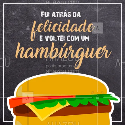 posts, legendas e frases de hamburguer para whatsapp, instagram e facebook: Hambúrguer sempre faz a gente mais feliz ??
#hamburguer #lanche #food #bandbeauty #ahazou 