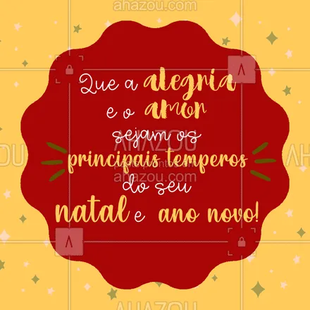 posts, legendas e frases de assuntos variados de gastronomia para whatsapp, instagram e facebook:  Que a alegria e o amor estejam sempre presentes em nossa vida! ?#ahazoutaste #natal #feliznatal