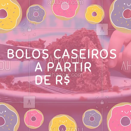 posts, legendas e frases de cafés para whatsapp, instagram e facebook: Temos diversos sabores para você! #bolocaseiro #doces #ahazouapp #cafeteria