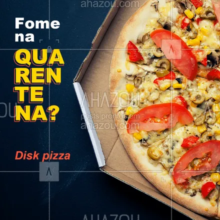 posts, legendas e frases de pizzaria para whatsapp, instagram e facebook: Uma pizza quentinha é que você precisa. 

#delivery #pizza #quarentena #Ahazoutaste