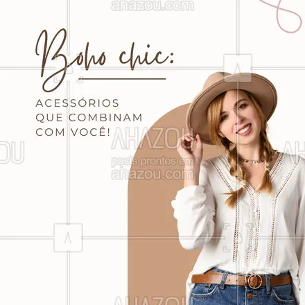posts, legendas e frases de para whatsapp, instagram e facebook: Quer dar um toque especial ao seu look? Nossos acessórios boho são a escolha certa! Cheios de cores, texturas e detalhes únicos, eles vão transformar seu estilo. 😍
Corra, estoques limitados! 🛒
#AcessóriosBoho #ModaBoho #EstiloChic #CompreJá
