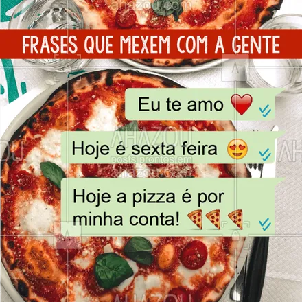 posts, legendas e frases de pizzaria para whatsapp, instagram e facebook: O olhinho chega a brilhar! ?? #pizza #pizzaria #ahazou #engracado