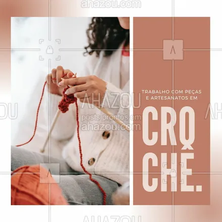 posts, legendas e frases de costura & reparos para whatsapp, instagram e facebook: Se está precisando de algum trabalho em crochê, entre em contato comigo. #convite #crocheteira #croche #AhazouFashion #costura #artesanato