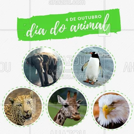 posts, legendas e frases de posts para todos para whatsapp, instagram e facebook: Celebre essa data em comemoração aos animais. #diadoanimal #ahazou #animal #comemorativo #ahazou 