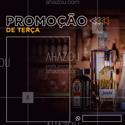 posts, legendas e frases de bares para whatsapp, instagram e facebook: Terça também é dia de promoção, confira os nossos descontos especiais e venha aproveitar!
#vemprobar #ahazou #promocao #bares