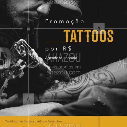 posts, legendas e frases de estúdios, tatuadores & body piercer para whatsapp, instagram e facebook: É isso mesmo que você leu!!! São X tattoos por apenas R$ XX,XX! Aproveite para agendar seu horário e garantir essa super promoção! #tattoo #tatuagem #tattooartist #promoção #AhazouInk #EstúdioTatuagem #AhazouInk 