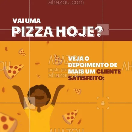 posts, legendas e frases de pizzaria para whatsapp, instagram e facebook: Qualidade e sabor você só encontra aqui! Peça já a sua! #ahazoutaste #pizzalife  #pizzalovers  #pizzaria  #pizza 