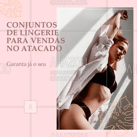 posts, legendas e frases de assuntos variados de Moda para whatsapp, instagram e facebook: Tem como não amar nossos conjuntos de lingerie? ? alem de ter diversas cores e modelos nossos produtos são confortáveis e vestem super bem, quer ter essas peças na sua loja? vem conversar com a gente ☺️?  #AhazouFashion  #fashion #lookdodia #style #moda #outfit #lingerie #conjuntolingerie #atacado #lingerieatacado #vendasnoatacado #sutiã #calcinha #variedades #lojas #lojaderoupas 