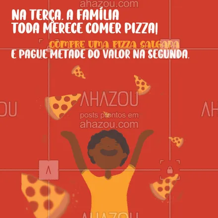 posts, legendas e frases de pizzaria para whatsapp, instagram e facebook: Escolha o sabor favorito da família e faça o seu pedido! 🤩🍕😋
#ahazoutaste #pizza  #pizzalife  #pizzalovers  #pizzaria 