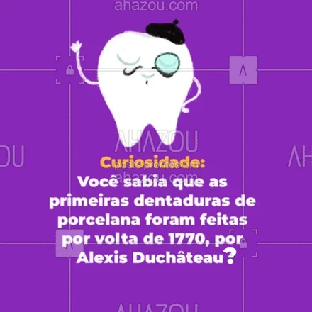 posts, legendas e frases de odontologia para whatsapp, instagram e facebook:  Você imaginava que a dentadura tivesse sido inventada a tanto tempo? ??
#AhazouSaude  #odonto #odontologia #saude #bemestar #curiosidade #vocesabia #dentaduras