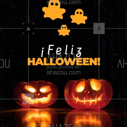 posts, legendas e frases de línguas estrangeiras para whatsapp, instagram e facebook: ¡Halloween ya está aquí! Vista sua fantasia e vamos comemorar! ??? #felizhalloween #haloween #AhazouEdu #aulasdeespanhol