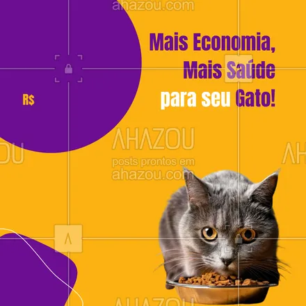 posts, legendas e frases de petshop para whatsapp, instagram e facebook: 🐱❤ Com a nossa promoção de ração, você garante o melhor para o seu gato sem pesar no bolso! Aproveite e faça a alegria do seu amigo felino. #PromoçãoGato #RaçãoDeQualidade #PromoçãoDeRação #AhazouPet #petshop #ração #promoção #promoçãopetshop