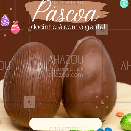 posts, legendas e frases de  para whatsapp, instagram e facebook: Ovos de chocolate, trufas e kits especiais: temos tudo para deixar sua Páscoa ainda mais gostosa. Faça sua encomenda e garanta os melhores sabores! 🛒✨
#PáscoaDoce #OvosDePáscoa #Encomendas #CelebreComChocolate