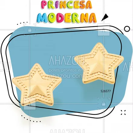 posts, legendas e frases de rommanel para whatsapp, instagram e facebook: A linha Princesa Moderna traz peças em formato de estrela para homenagear nossas estrelinhas. #rommanel #ref526577 #ahazourommanel #ahazourevenda
