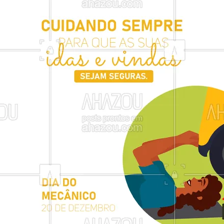 posts, legendas e frases de mecânica automotiva para whatsapp, instagram e facebook: Os profissionais que cuidam da manutenção dos veículos são essenciais para a nossa sociedade. Por isso, agradecemos muito pelo seu trabalho. Feliz Dia do Mecânico! 🔧⚙
20 de dezembro - dia do mecânico
#diadomecânico #mecânico #automotivo #AhazouAuto #carros #manutencacaodecarros #mecanica #mecanicaautomotiva #mecanicadecarros #mecanicoautomotivo #mecanico