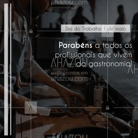 posts, legendas e frases de assuntos variados de gastronomia para whatsapp, instagram e facebook: A gastronomia é muito mais do que apenas um trabalho, é um estilo de vida. Parabéns a todos os profissionais da gastronomia! Feliz Dia do Trabalho! 👩‍🍳❤ #diadotrabalho #trabalho #gastronomia #ahazoutaste #gastronomy  #instafood  #foodlover  #foodie  #culinaria 