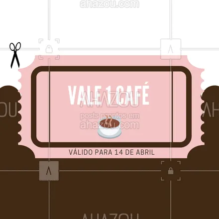 posts, legendas e frases de cafés para whatsapp, instagram e facebook: Vamos comemorar o dia mundial do café ganhando um grátis! ❤️️ #cafe #diamundialdocafe #ahazou #abril #14deabril #gratis #valecafe
