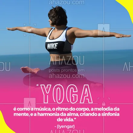 posts, legendas e frases de yoga para whatsapp, instagram e facebook: Permita-se sentir e ouvir a sinfonia da vida. Medite e libere-se das amarras que lhe impedem de prosseguir. #AhazouSaude #meditaçao #namaste  #yoga  #yogainspiration  #yogalife #motivacional