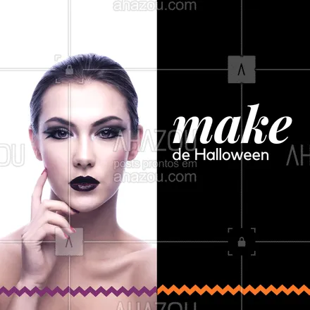 posts, legendas e frases de maquiagem para whatsapp, instagram e facebook: Aproveite para se inspirar e curtir as festas de Halloween! ? #halloween #ahazou #bruxas #festa #maquiagem 