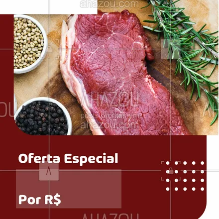 posts, legendas e frases de açougue & churrasco para whatsapp, instagram e facebook: Bora garantir a carne para a semana? Aproveita que tem promoção! #ahazoutaste #barbecue #açougue #bbq #churrasco #churrascoterapia #meatlover #promoção #editável