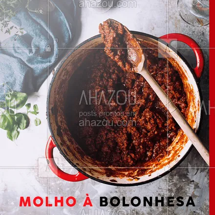 posts, legendas e frases de cozinha italiana para whatsapp, instagram e facebook: O molho à bolonhesa é uma opção maravilhosa para acompanhar uma massa fresca, e um belo vinho. Vocês gostam? #molho #macarrão #ahazoutaste #ahazou #massa #vinho