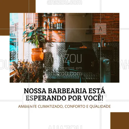 posts, legendas e frases de barbearia para whatsapp, instagram e facebook: Ambiente climatizado, com muito conforto e profissionais qualificados.
Venha nos fazer uma visita!
#AhazouBeauty #barba  #barbearia  #barbeiro  #barbeiromoderno  #barbeirosbrasil  #barber  #barberLife  #barberShop  #barbershop  #brasilbarbers  #cuidadoscomabarba 