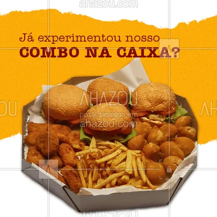 posts, legendas e frases de hamburguer, comidas variadas para whatsapp, instagram e facebook: Aqui você encontra variedade nos lanches e depois de escolher, ele vai até você! ?? Então, escolhe aí que a gente está esperando a sua ligação! ? (xx) xxxxx xxxx #combonacaixa #caixadepizza #combonacaixadepizza #ahazoutaste #hamburgueria #burgerlovers #burger