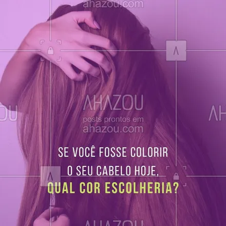 posts, legendas e frases de cabelo para whatsapp, instagram e facebook: Comente aqui qual cor gostaria de experimentar?

#cabelo #coloração #ahazou #hair #beauty