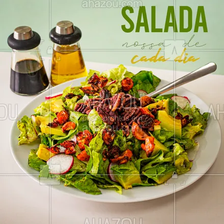 posts, legendas e frases de saudável & vegetariano para whatsapp, instagram e facebook: Todo dia é dia de salada! ???

#salada #saudável #vegetais #comaverde #ahaoutaste 